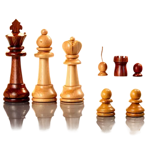 Wooden Chess Pieces Texture PNG Cws76