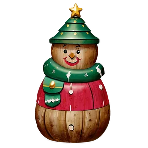 Wooden Christmas Figurines Png Ngw PNG image