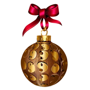 Wooden Christmas Ornaments PNG 05252024