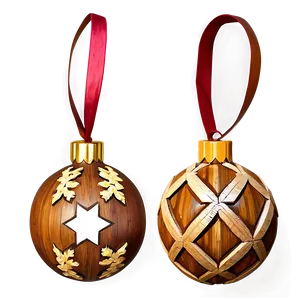 Wooden Christmas Ornaments PNG 50