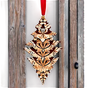 Wooden Christmas Ornaments PNG Onw73