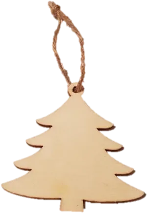 Wooden Christmas Tree Ornament PNG