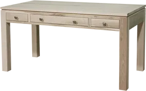 Wooden Computer Deskwith Drawers PNG image