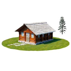 Wooden Cottage In The Woods Png Xql12 PNG image