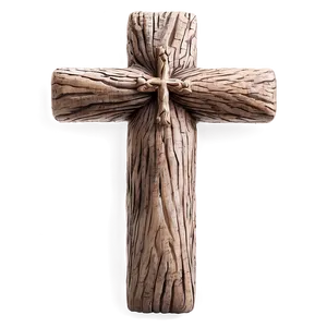 Wooden Cross Art PNG 05252024