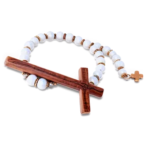 Wooden Cross Bracelet PNG 73
