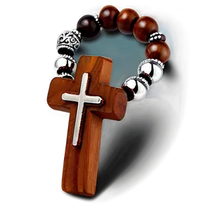 Wooden Cross Bracelet PNG Uvr23 PNG
