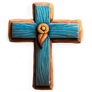 Wooden Cross Decoration PNG 05252024 PNG