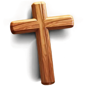 Wooden Cross Decoration PNG 05252024