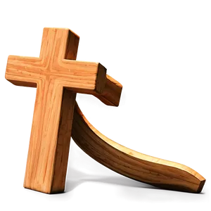 Wooden Cross For Grave PNG 05252024