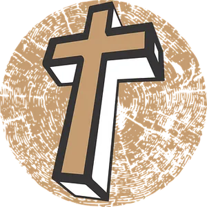 Wooden Cross Illustration PNG image