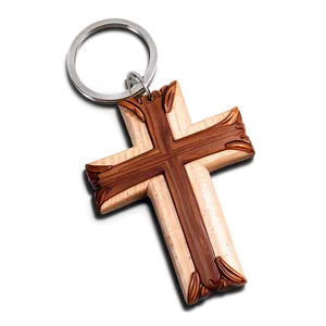 Wooden Cross Keychain Png Wcu74 PNG image