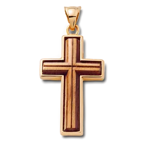 Wooden Cross Necklace PNG Qch