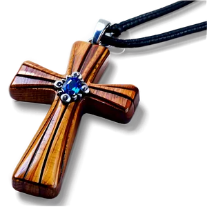 Wooden Cross Pendant Png 05252024 PNG image