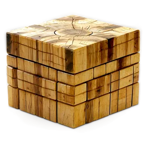 Wooden Cube PNG Kyb85