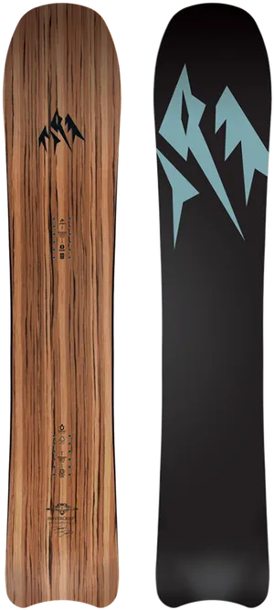 Wooden Design Snowboard Frontand Back