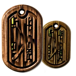 Wooden Dog Tag PNG 06122024 PNG