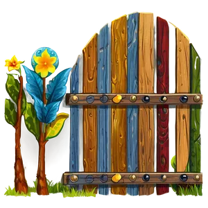 Wooden Farm Gate PNG Trw71