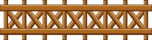 Wooden Fence Design Vector PNG image