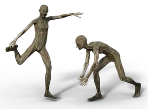 Wooden Figures Dynamic Pose