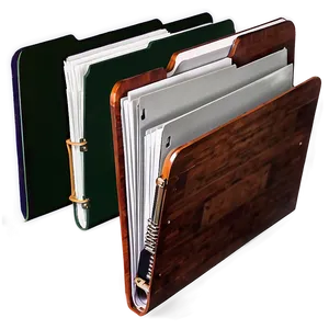 Wooden File Folder PNG Mda
