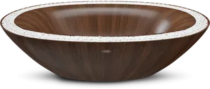 Wooden Finish Luxury Bathtub PNG image