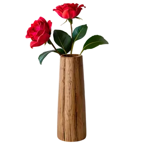 Wooden Flower Vase PNG Pyq