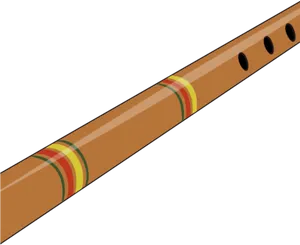 Wooden Flute Closeup Illustration.png PNG
