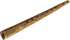 Wooden Flute Isolated PNG