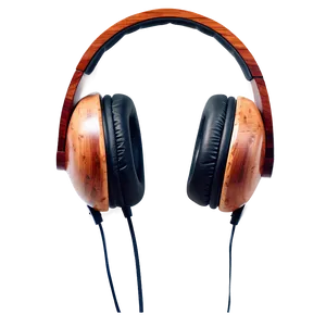 Wooden Headphones Eco-friendly Png 05042024 PNG image