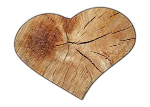 Wooden Heart Cracks Texture