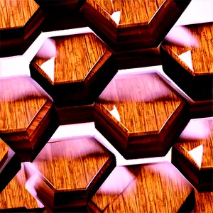 Wooden Hexagon Pattern PNG 06202024