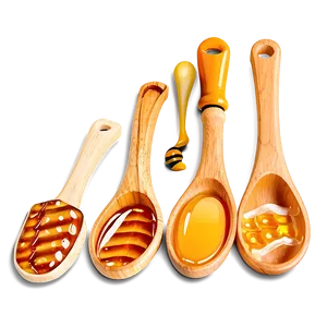 Wooden Honey Spoon PNG Gqd