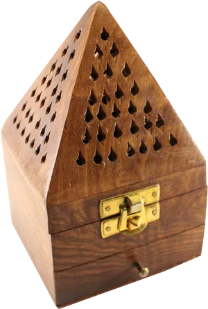 Wooden Incense Burner Box PNG