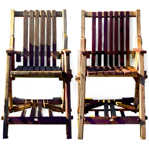 Wooden Lawn Chair Png Rtw PNG image