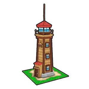 Wooden Lighthouse Illustration PNG image