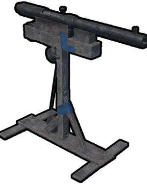 Wooden Model Shotgunon Stand PNG