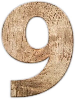 Wooden Number9 Texture PNG image