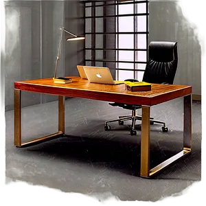 Wooden Office Table Png 3 PNG image