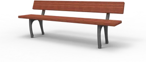 Wooden Park Bench Black Background PNG
