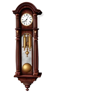 Wooden Pendulum Clock PNG Xxo53 PNG