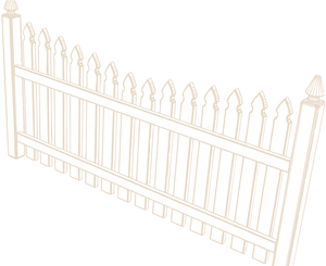 Wooden Picket Fence Design PNG image