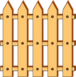 Wooden Picket Fence Graphic PNG image