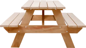 Wooden Picnic Table Clipart PNG