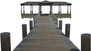 Wooden Pier Over Water PNG image