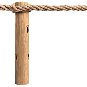 Wooden Pole With Rope Png 06282024 PNG image