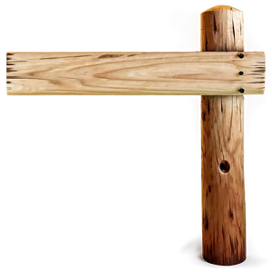 Wooden Post For Hanging Signs PNG Ume
