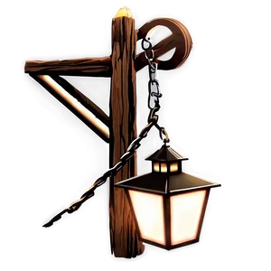 Wooden Post With Lantern Png Jmy28 PNG image