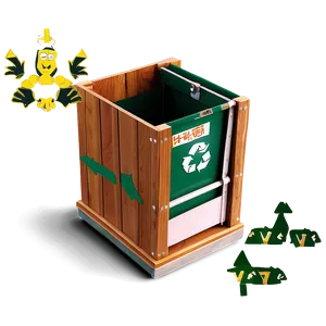 Wooden Recycle Bin PNG Ljj PNG