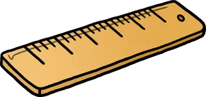 Wooden Ruler Illustration PNG image